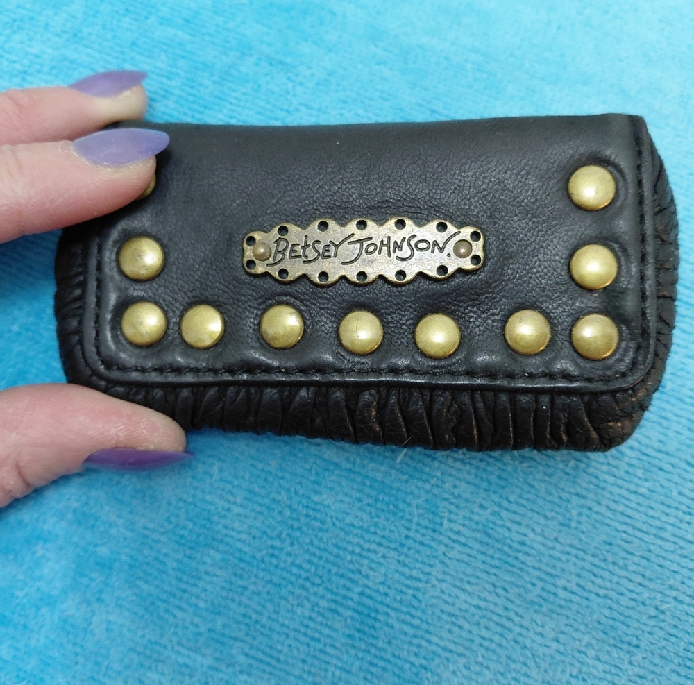 Betsey Johnson Black Key Holder with Gold Accents
